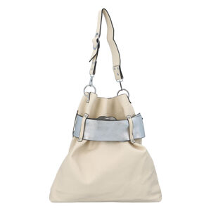 Luxusní dámská kabelka béžovo stříbrná - Paolo Bags Manue