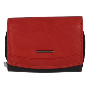 Stylová kožená dámská peněženka černo červená - Bellugio Smith