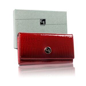 Dámská peněženka kožená lakovaná červená - Cavaldi H201S