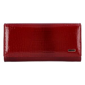 Luxusní dámská kožená peněženka červená - Ellini Ferity
