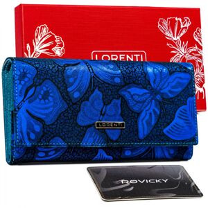 Elegantní kožená peněženka modrá - Lorenti 037NBF