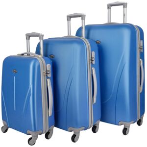Stylový pevný kufr zářivě modrý sada - RGL Paolo S, M, L