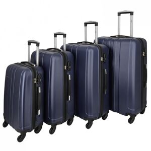 Skořepinové cestovní kufry tmavě modrý sada 4 - RGL Blant XS, S, M, L