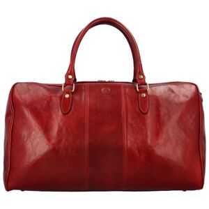 Luxusní kožená cestovní taška tmavě červená - Delami Jorger