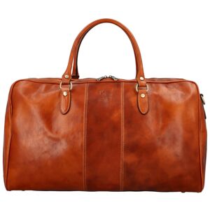 Luxusní kožená cestovní taška koňaková - Delami Jorger