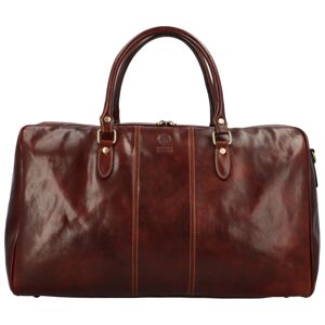 Luxusní kožená cestovní taška tmavě hnědá - Delami Jorger