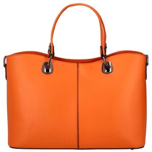 Dámská kožená kabelka do ruky oranžová - Delami Abstira