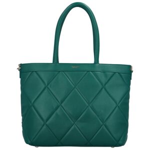 Dámská stylová velká kabelka na rameno smaragdově zelená - DIANA & CO Gladiss