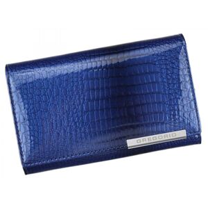 Luxusní dámská kožená malá peněženka modrá - Gregorio Malvinia