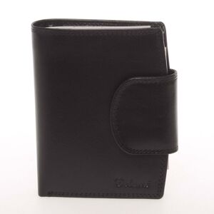 Pánská elegantní kožená černá peněženka - Delami Rodel