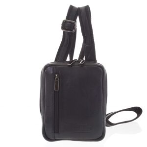 Praktická kožená kabelka černá - WILD Aron