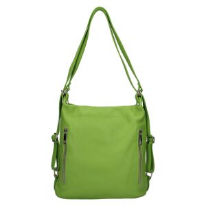 Dámská kožená batůžko kabelka Italia Maura - sytě zelená