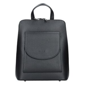 Kožený dámský batoh Unidax Malva - černá